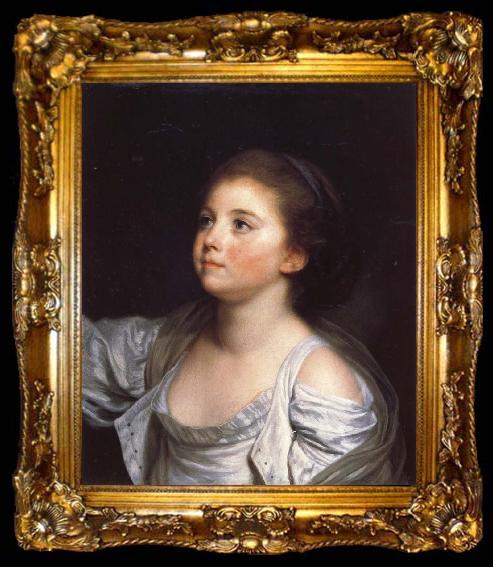 framed  Jean-Baptiste Greuze A Girl, ta009-2